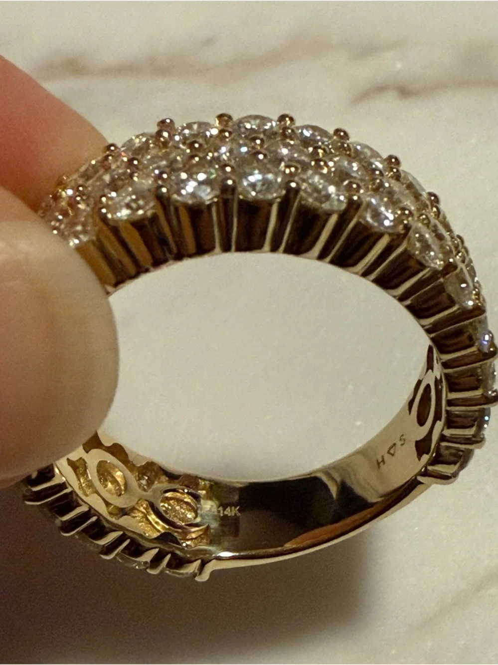 4.9 carat Genuine Diamond 14k Gold Ring - Picture 6 of 17